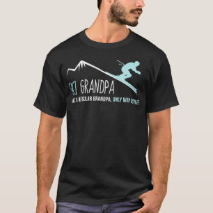 Ski Grandpa Funny Niedlicher Winter Skipass Gesche T-Shirt
