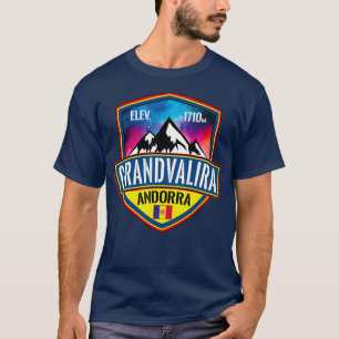 Ski Grandvalira Andorra Skipisten Berge T-Shirt