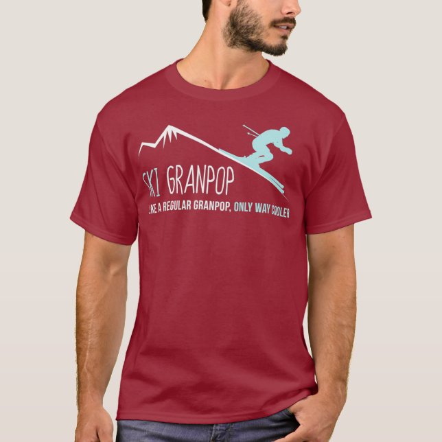 Ski Granpop Funny Cute Winter Skiing Gift T-Shirt (Vorderseite)
