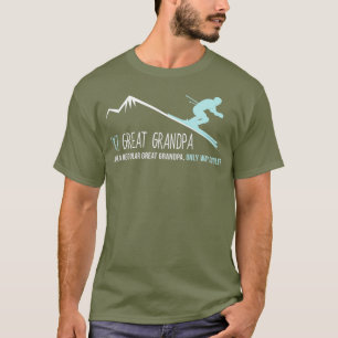 Ski Great Grandpa Funny Niedlicher Winter Skipass T-Shirt