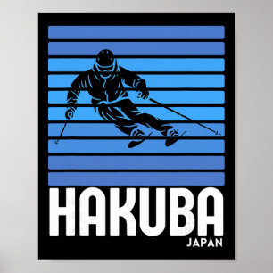 Ski Hakuba Japan Wintersport Vintage Retro Skifahr Poster