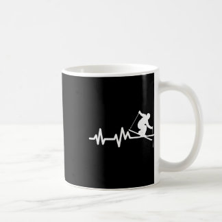 Ski Herzschlag Skifahren Skifahrer Kaffeetasse