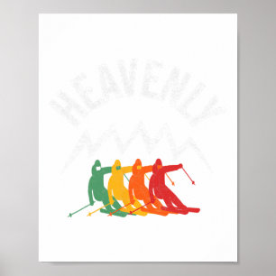Ski Himmlisch California Retro Skipass Tahoe Ca Poster