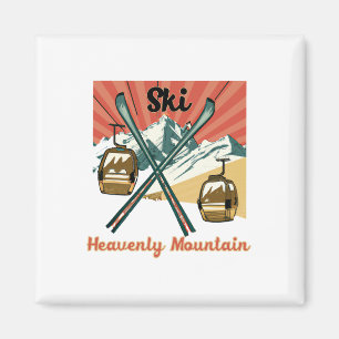 Ski Himmlisches Berg Retro Vintager Himmlischer Be Magnet