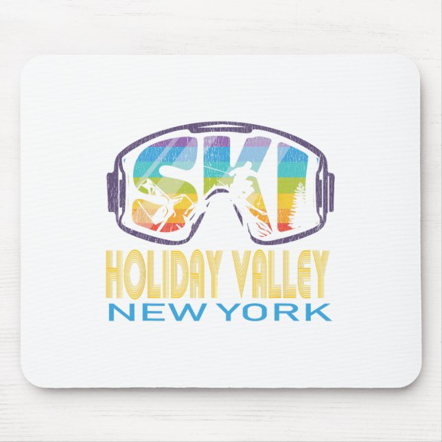 Ski Holiday Valley New York Skiurlaub Mousepad (Vorne)