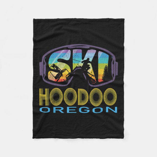 Ski Hoodoo Oregon Skiurlaub Fleecedecke (Vorderseite)