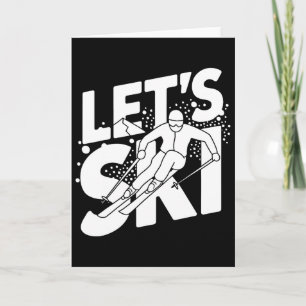 Ski-Humor-Design Skifahren Lustiger Skifahrer Karte