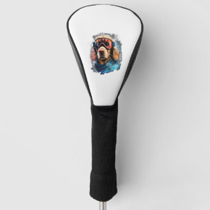 Ski Hund in Skibrillen 6 Golf Headcover