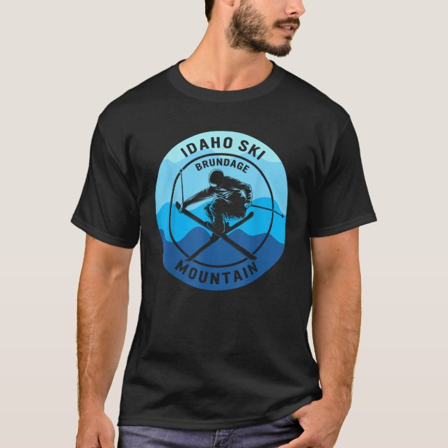 Ski Idaho Brundage Mountain Skiing Snowboard Mount T-Shirt (Vorderseite)