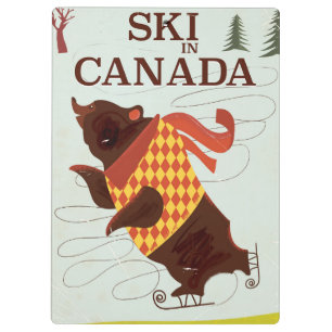 Ski in Kanada Vintage Reiseplakat Klemmbrett