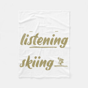 Ski in meinem Kopf Ich bin Skifahren - Skifahren Fleecedecke