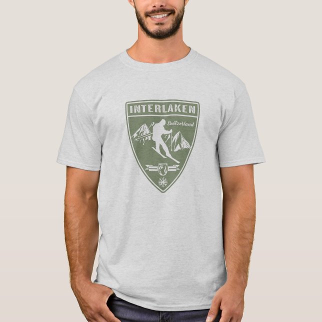 Ski Interlaken Schweiz T-Shirt (Vorderseite)