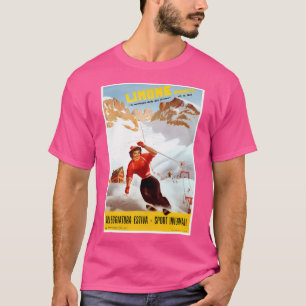 Ski Italien Vintag Limone Piemonte Italienische Re T-Shirt