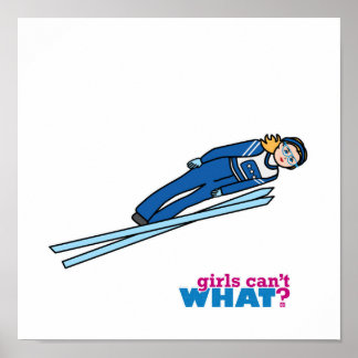 Ski Jump Girl - Licht/Blonde Poster