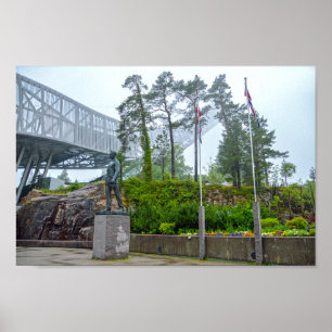 Ski Jump in Oslo, Norwegen Poster