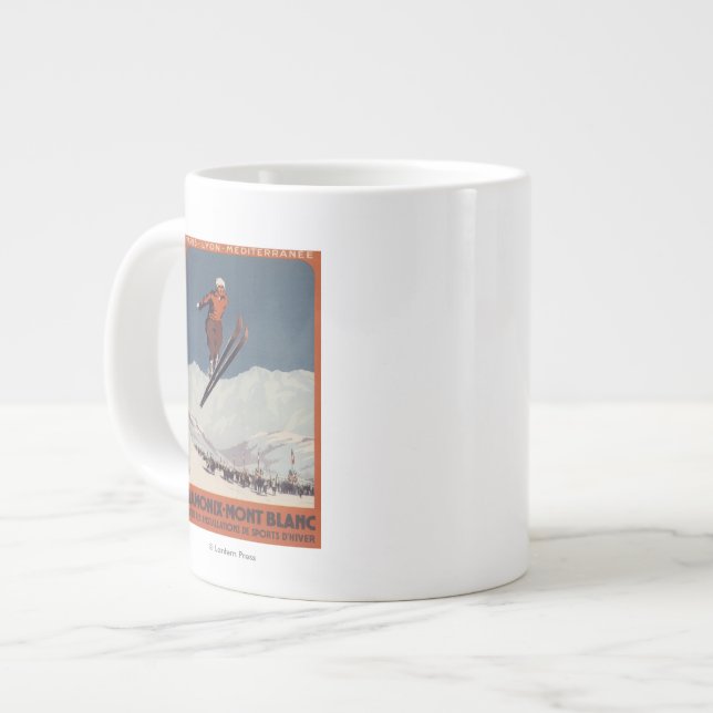 Ski Jump - PLM Olympisches Promo-Poster Jumbo-Tasse (Vorderseite Links)