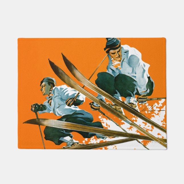 Ski Jumpers von Ski Weld Fußmatte (Vorderseite)