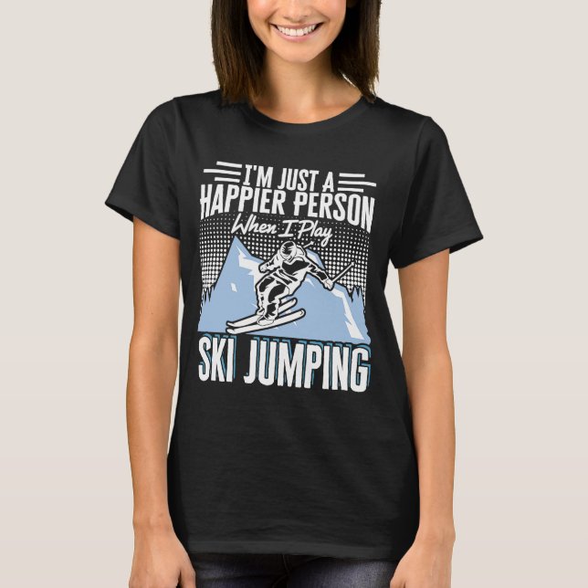 Ski Jumping Ich bin kein Engel, aber kann wie ein  T-Shirt (Vorderseite)