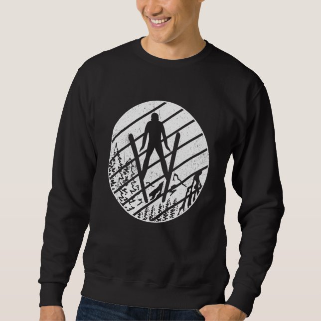Ski jumping retro ski flying winter sports ski jum sweatshirt (Vorderseite)