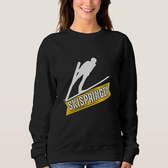 ski jumping ski flying competition winter sports s sweatshirt (Vorderseite)