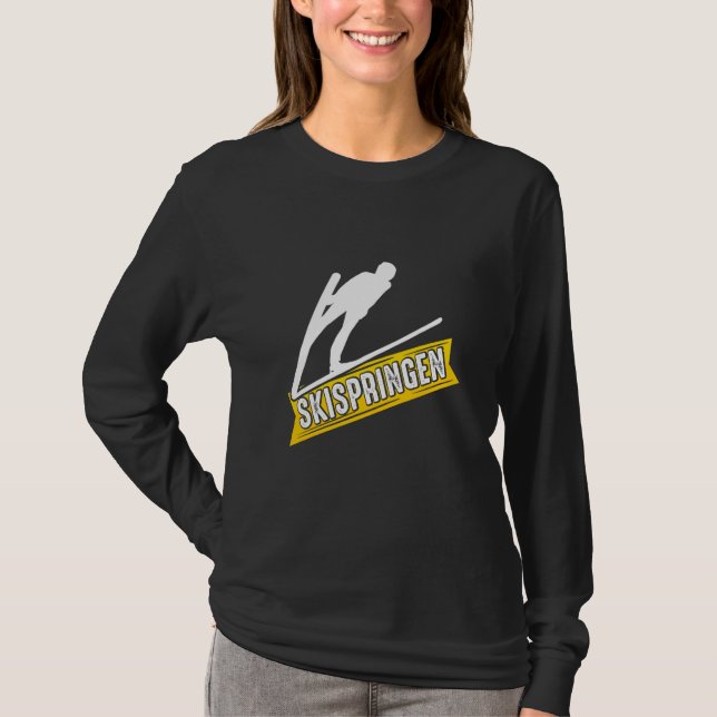 ski jumping ski flying competition winter sports s T-Shirt (Vorderseite)