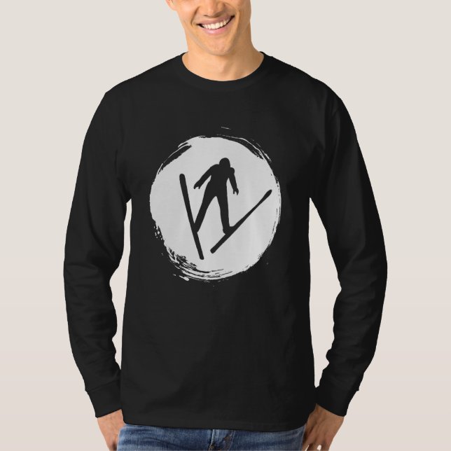ski jumping ski flying ski vacation winter sports  T-Shirt (Vorderseite)
