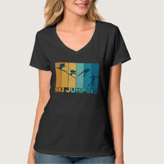 Ski Jumping Ski Jumper Vintage Retro Ski Jumping T-Shirt