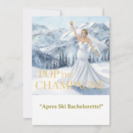 Ski-Junggesellinnen-Wochenende Braut auf den Piste Einladung