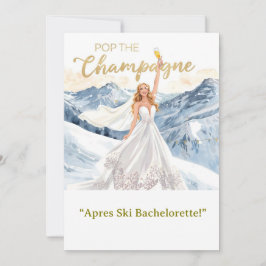 Ski-Junggesellinnen-Wochenende Braut auf den Piste Einladung