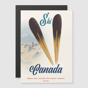 Ski Kanada Magnetkarte