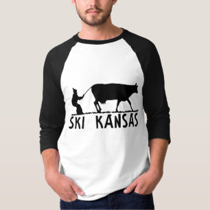 Ski Kansas - Schwarz T-Shirt