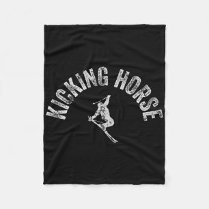 Ski Kicking Horse Ca Vintage Kanada Skifahren Bc C Fleecedecke