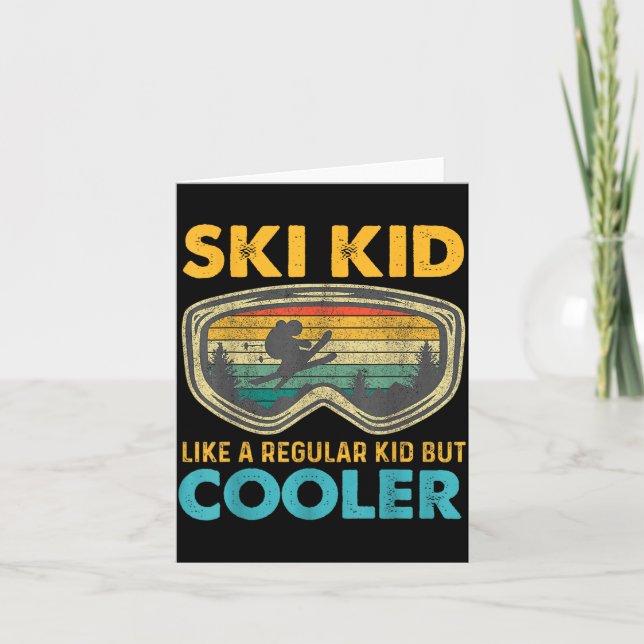 Ski Kid Like A Regular Kid But Cooler Skiing Lover Karte (Vorderseite)