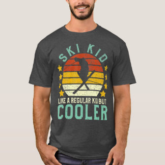 Ski Kids Funny Young Vintag Skier & Skigebiet Love T-Shirt