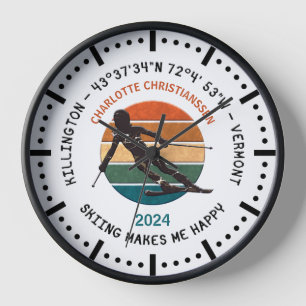 Ski Killington, Vermont - Frau Skier, Schwarzer Te Uhr