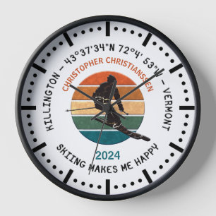 Ski Killington, Vermont - Mann Skifahrer, Schwarze Uhr