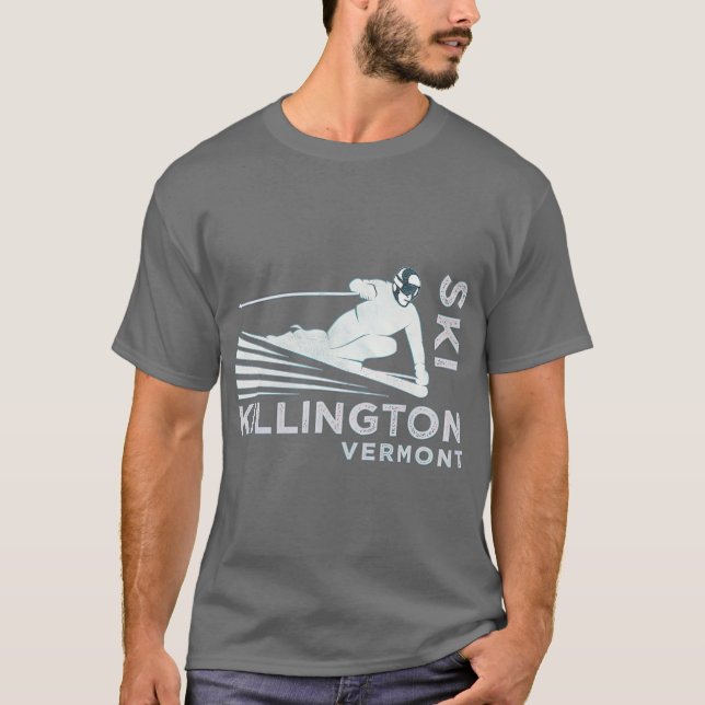 Ski Killington    VermontVintage Schnee Ski T-Shirt (Vorderseite)