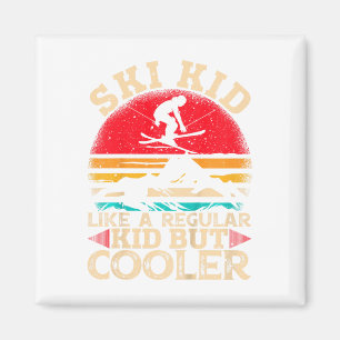 Ski Kind wie ein normales Kind aber Cooler sonnig Magnet