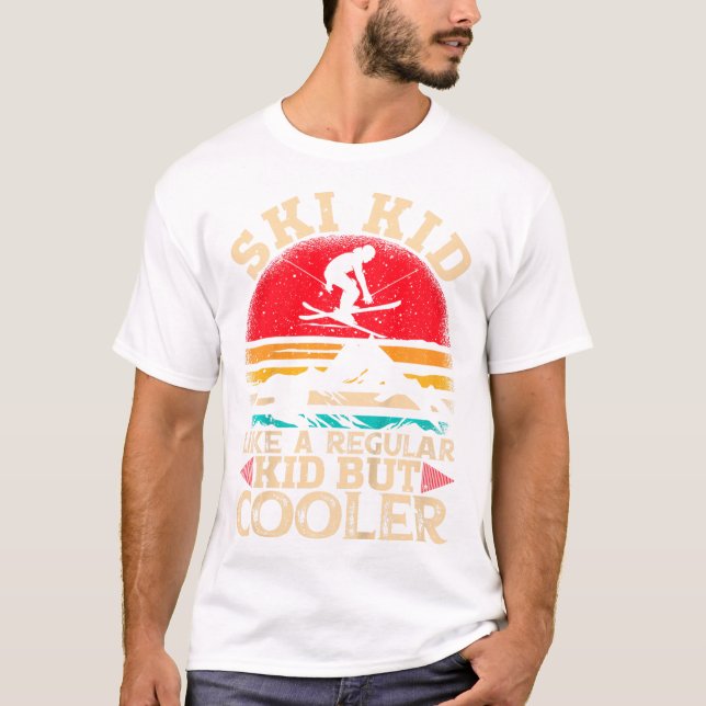Ski Kind wie ein normales Kind aber Cooler sonnig  T-Shirt (Vorderseite)