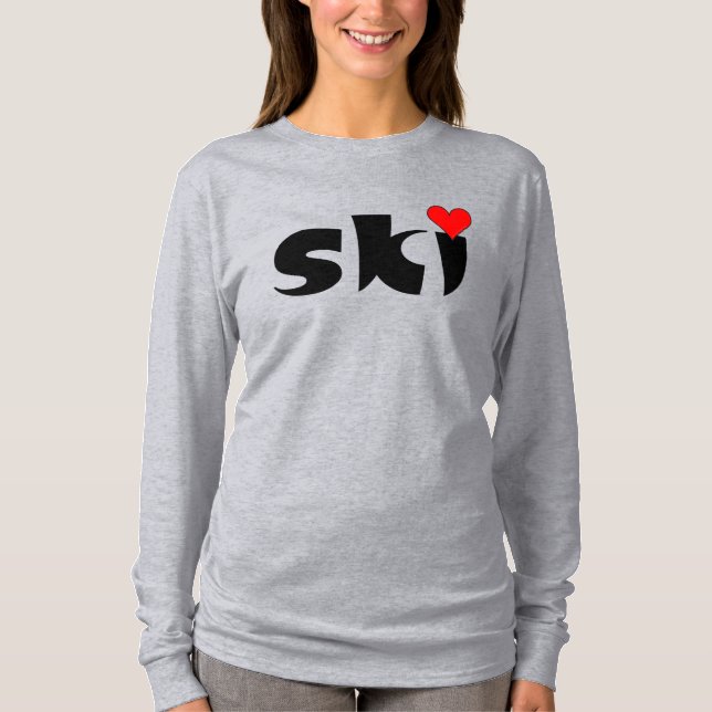 Ski-Kleines Herz T-Shirt (Vorderseite)