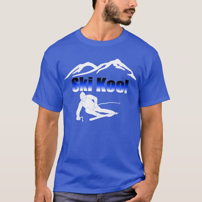 Ski Kool Königsblaut-stück T-Shirt (Vorderseite)