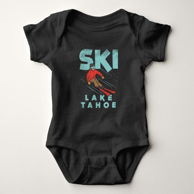 Ski Lake Tahoe Baby Strampler (Vorderseite)