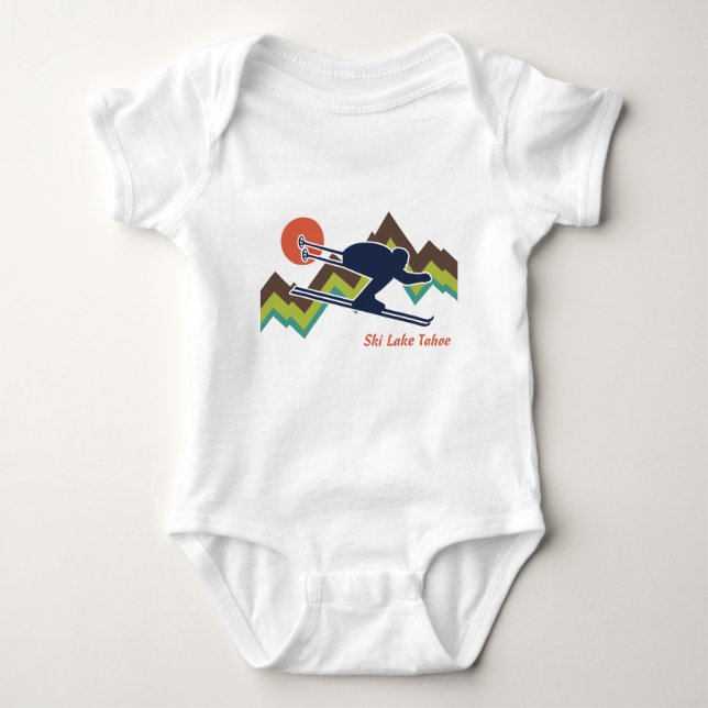 Ski Lake Tahoe Baby Strampler (Vorderseite)