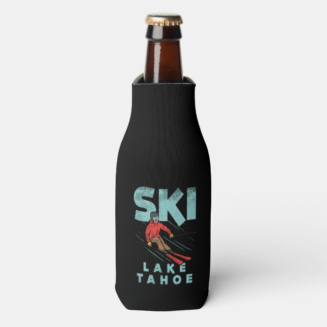 Ski Lake Tahoe Flaschenkühler (Flaschenvorderseite)