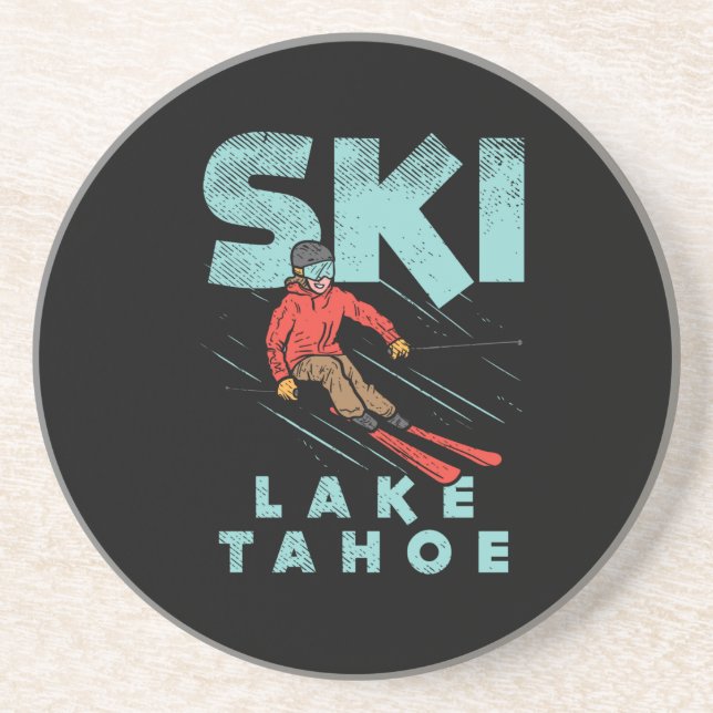 Ski Lake Tahoe Getränkeuntersetzer (Vorne)