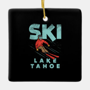 Ski Lake Tahoe Keramikornament