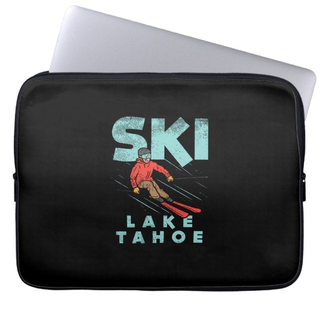 Ski Lake Tahoe Laptopschutzhülle (Vorderseite)