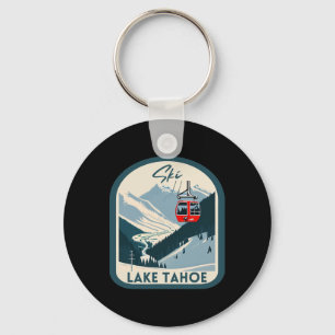 Ski Lake Tahoe Retro Vintage Stil Lake Tahoe Skifa Schlüsselanhänger