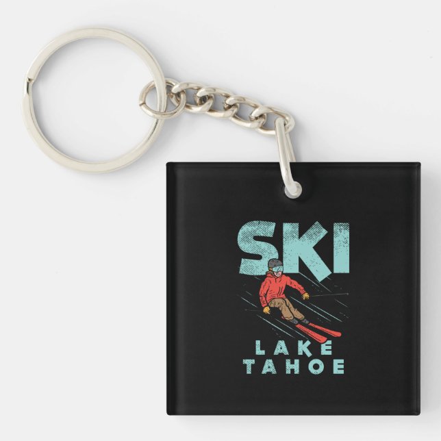 Ski Lake Tahoe Schlüsselanhänger (Vorderseite)