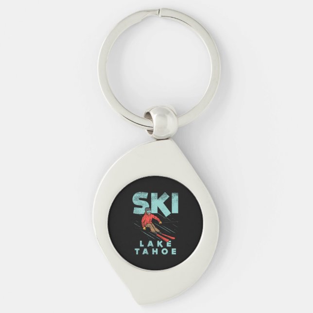 Ski Lake Tahoe Schlüsselanhänger (Vorderseite)